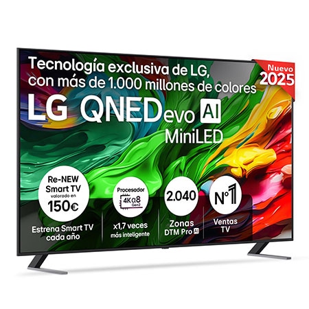 Smart TV LG QNED evo AI QNED85 55 pulgadas MiniLED 4K 2025 - 55QNED85A6C