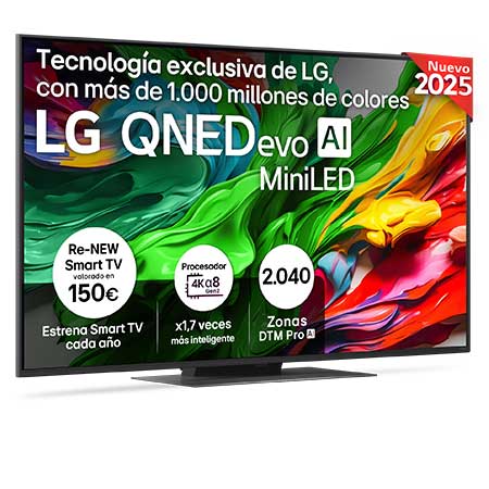 Smart TV LG QNED evo AI QNED86 55 pulgadas MiniLED 4K 2025 - 55QNED86A6A