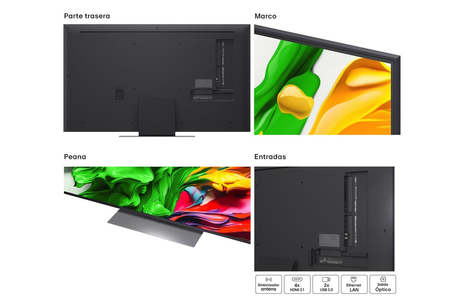 LG Smart TV LG QNED evo MiniLED AI QNED87 55 pulgadas 4K 2025, 55QNED87A6B
