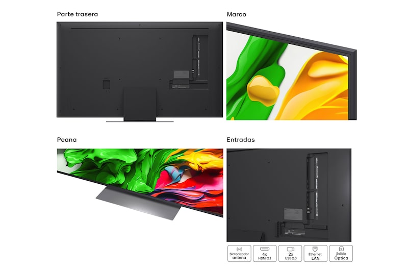 LG Smart TV LG QNED evo AI QNED87 55 pulgadas MiniLED 4K 2025, 55QNED87A6B