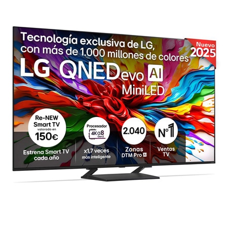 Smart TV LG QNED evo AI QNED93 65 pulgadas MiniLED 4K 2025 - 65QNED93A6A