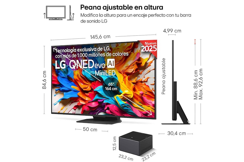 Zero Connect Box con sus correspondientes dimensiones de tamaño en milímetros.
