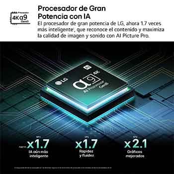 LG Smart TV LG QNED evo MiniLED AI QNED9M inalámbrico 75 pulgadas 4K 2025, 75QNED9MA6B