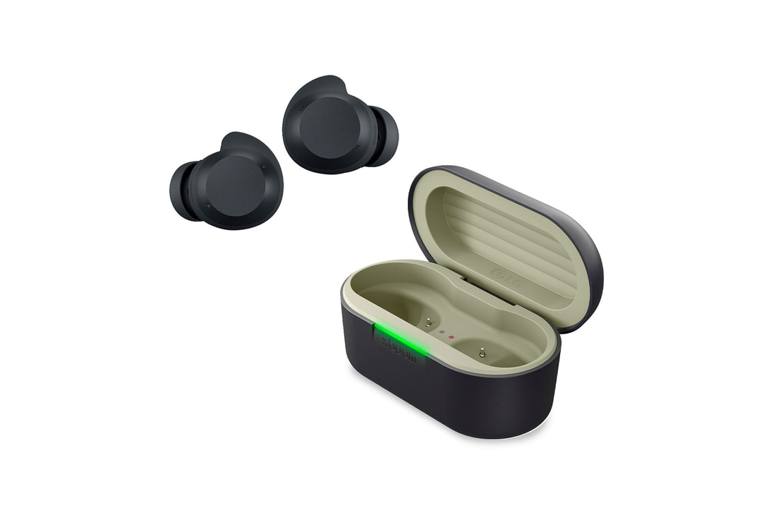 cradle side view with earbuds apart