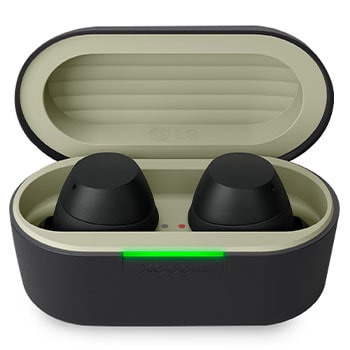 cradle front view with earbuds inside
