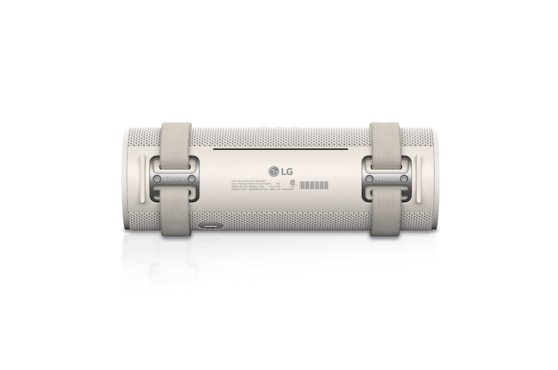 LG xboom Grab by will.i.am - Altavoz inalámbrico bluetooth con bajos potentes, resistencia militar y hasta 20 horas de batería, gris, GRAB.AEUTLWG