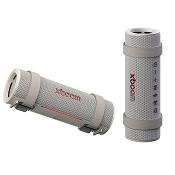 LG xboom Grab by will.i.am - Altavoz inalámbrico bluetooth con bajos potentes, resistencia militar y hasta 20 horas de batería, gris, GRAB.AEUTLWG