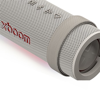 LG xboom Grab by will.i.am - Altavoz inalámbrico bluetooth con bajos potentes, resistencia militar y hasta 20 horas de batería, gris, GRAB.AEUTLWG