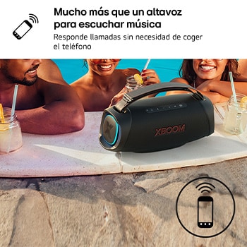 LG xboom XG8T - Altavoz inalámbrico, bluetooth, 60W, hasta 15h batería, resistencia militar, IP67, Negro, XG8T.DEUSLLC