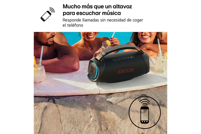 LG xboom XG8T - Altavoz inalámbrico, bluetooth, 60W, hasta 15h batería, resistencia militar, IP67, Negro, XG8T.DEUSLLC