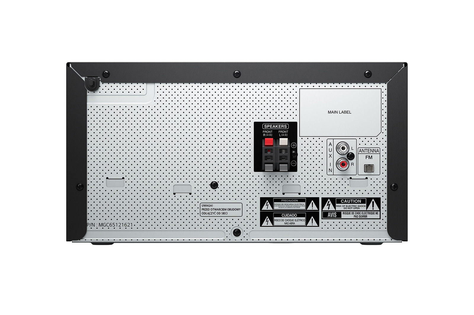 back view of multimedia receiver