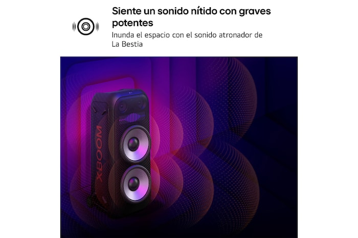 LG xboom La Bestia DXL7T - Altavoz gran potencia, 250W, karaoke, luces y pantalla LED, efectos de DJ, Bluetooth, hasta 20h batería, Asa Telescópica y Ruedas, Resistencia IPX4 ,Negro, DXL7T.DESB