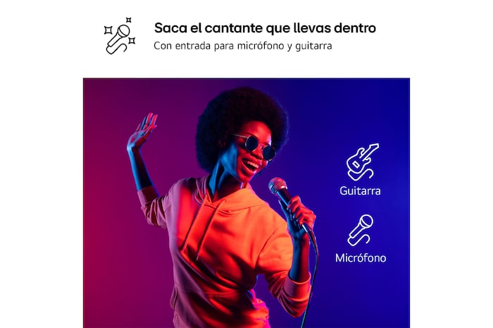 LG xboom La Bestia DXL7T - Altavoz gran potencia, 250W, karaoke, luces y pantalla LED, efectos de DJ, Bluetooth, hasta 20h batería, Asa Telescópica y Ruedas, Resistencia IPX4 ,Negro, DXL7T.DESB