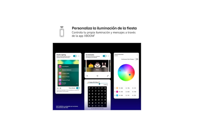 LG xboom La Bestia DXL7T - Altavoz gran potencia, 250W, karaoke, luces y pantalla LED, efectos de DJ, Bluetooth, hasta 20h batería, Asa Telescópica y Ruedas, Resistencia IPX4 ,Negro, DXL7T.DESB