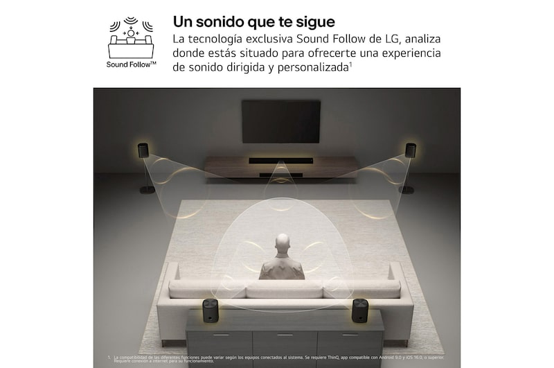 LG Sound Suite - Pack Inmersive Suite 7 Pro, con barra de sonido H7, 2 altavoces WiFi M7 y subwoofer W7, H7.M7W7002