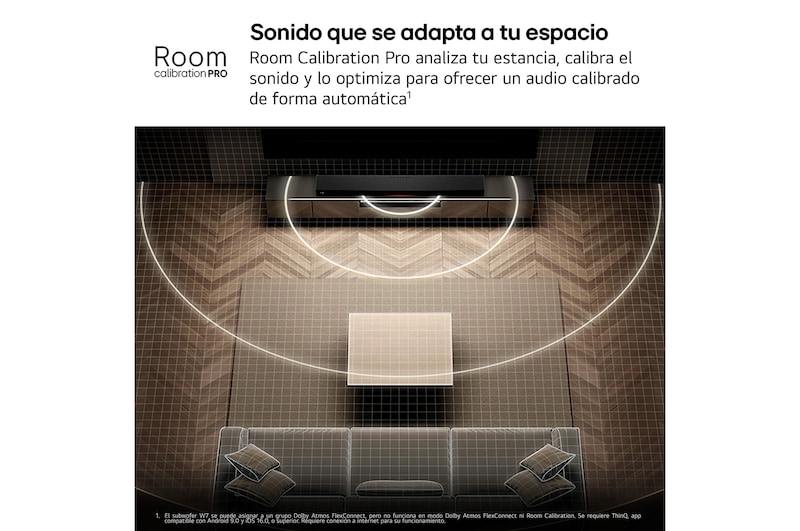 LG Sound Suite - Pack Inmersive Suite 7 Pro, con barra de sonido H7, 2 altavoces WiFi M7 y subwoofer W7, H7.M7W7002