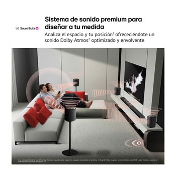 LG Sound Suite - Pack Inmersive Suite 7 Pro, con barra de sonido H7, 2 altavoces WiFi M7 y subwoofer W7, H7.M7W7002