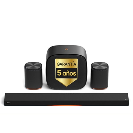 LG Sound Suite - Pack Inmersive Suite 7 Pro, con barra de sonido H7, 2 altavoces WiFi M7 y subwoofer W7 - H7PRO7