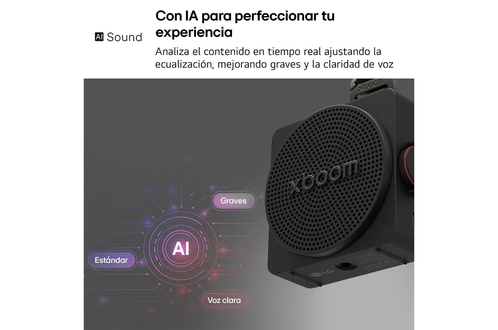 LG xboom Mini - Altavoz inalámbrico, bluetooth, 5W, hasta 10h batería, resistencia IP67, Gris