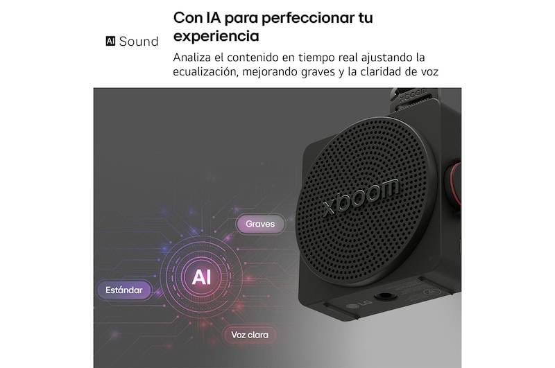 LG xboom Mini - Altavoz inalámbrico, bluetooth, 5W, hasta 10h batería, resistencia IP67, Gris