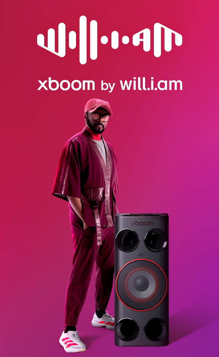 LG xboom Power 7000 con will.i.am, un potente altavoz bluetooth para fiestas que ofrece audio inmersivo y está diseñado para una energía de fiesta enorme.