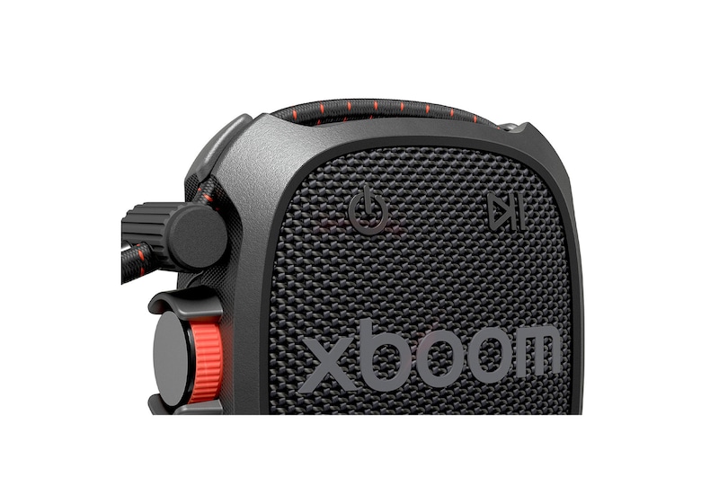 LG xboom Rock - Altavoz inalámbrico, bluetooth, 6W, hasta 10h batería, resistencia militar, IP67, Negro, ROCK