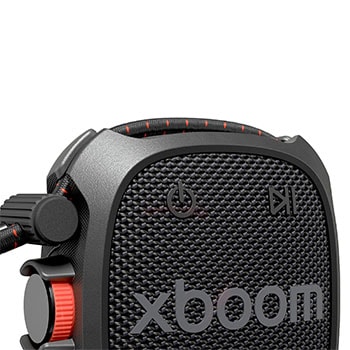 LG xboom Rock - Altavoz inalámbrico, bluetooth, 6W, hasta 10h batería, resistencia militar, IP67, Negro, ROCK