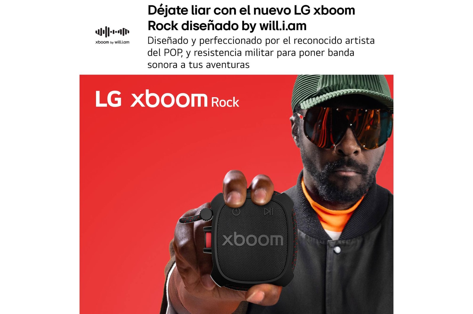 LG xboom Rock by will.i.am | Bluetooth speaker with extreme durability for outdoors