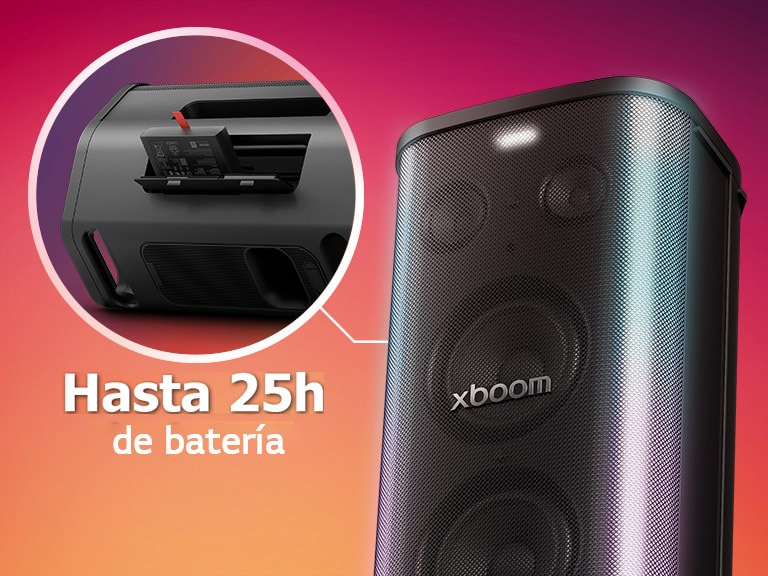 Altavoz inalámbrico bluetooth LG xboom Stage 501, batería de 25 horas para sesiones de conferencias en fiesta