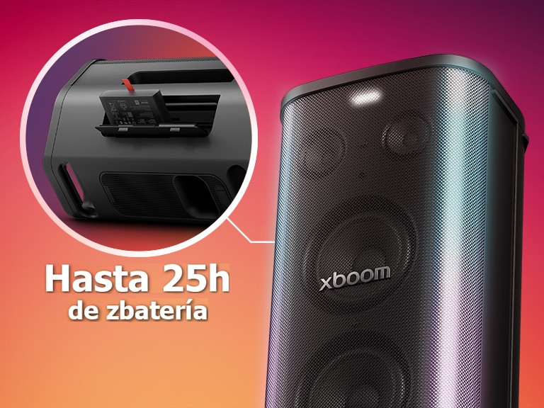 Altavoz inalámbrico bluetooth LG xboom Stage 501, batería de 25 horas para sesiones de conferencias en fiesta