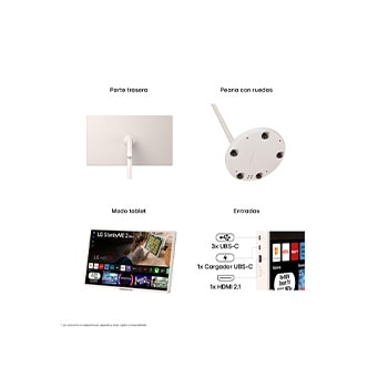 Smart TV LG LED Lifestyle Stanbyme LX6B6 32 pulgadas 4K | 2026