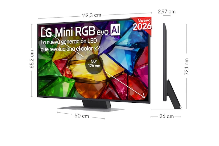 Smart TV LG Mini RGB AI MRGB87 50 pulgadas 4K 2026