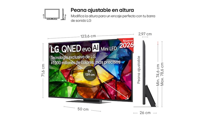 Smart TV LG Mini RGB AI MRGB87 55 pulgadas 4K 2026