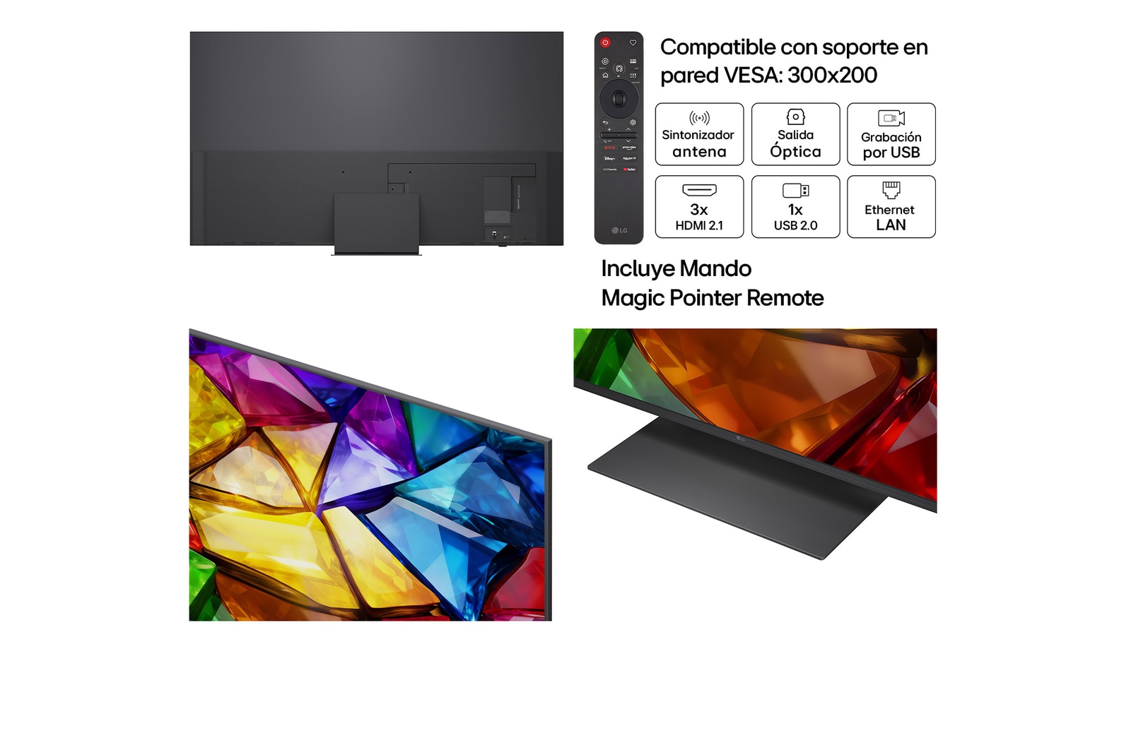 LG Mini RGB evo AI MRGB85, con RGB Primary Color Pro, ofrece una cobertura de color del 100 % de DCI-P3 y Adobe RGB, certificada por Intertek.