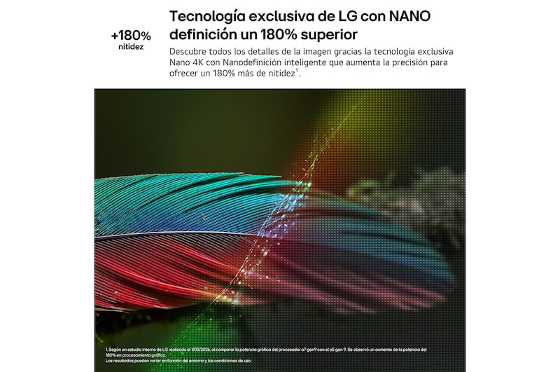 LG NANO 4K UHD AI NU80 highlights HDR10 Pro in a split scenic image comparing SDR and HDR10 Pro, revealing brighter highlights, deeper shadows, and enhanced contrast in a sunset lake scene for richer detail and clarity.