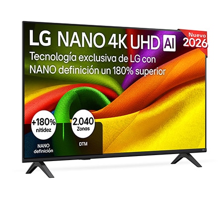 Smart TV LG NANO 4K UHD AI NU8E 43 pulgadas 4K 2026 - 43NU8E0B3LA
