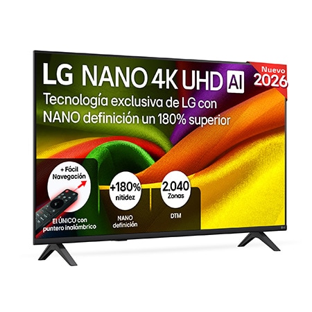 Smart TV LG NANO 4K UHD AI NU90 43 pulgadas 4K 2026 - 43NU900B6LA | LG ES