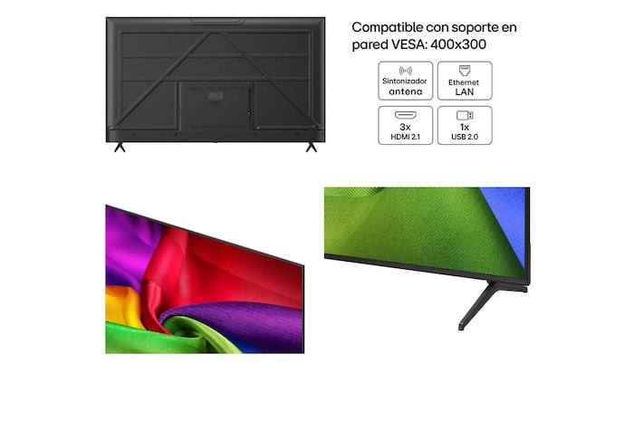 LG NANO 4K UHD AI NU80 Ultra Big TV screen is wall-mounted in a room, displaying a soccer player’s celebration at the center of a stadium under bright arena lights, emphasizing vivid color, clarity, and immersive scale.