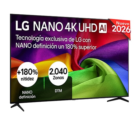 Smart TV LG NANO 4K UHD AI NU80 75 pulgadas 4K 2026 - 75NU800B6LA
