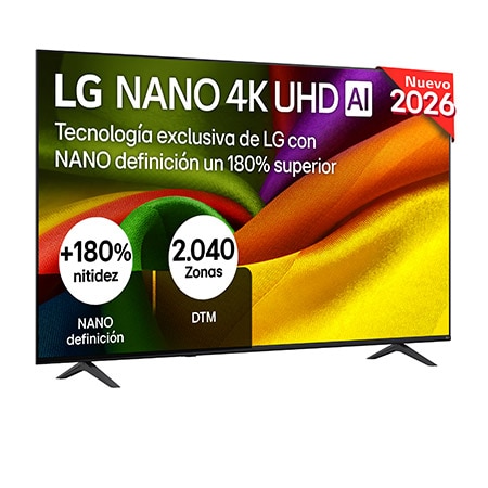 Smart TV LG NANO 4K UHD AI NU8E 75 pulgadas 4K 2026 - 75NU8E0B3LA | LG ES