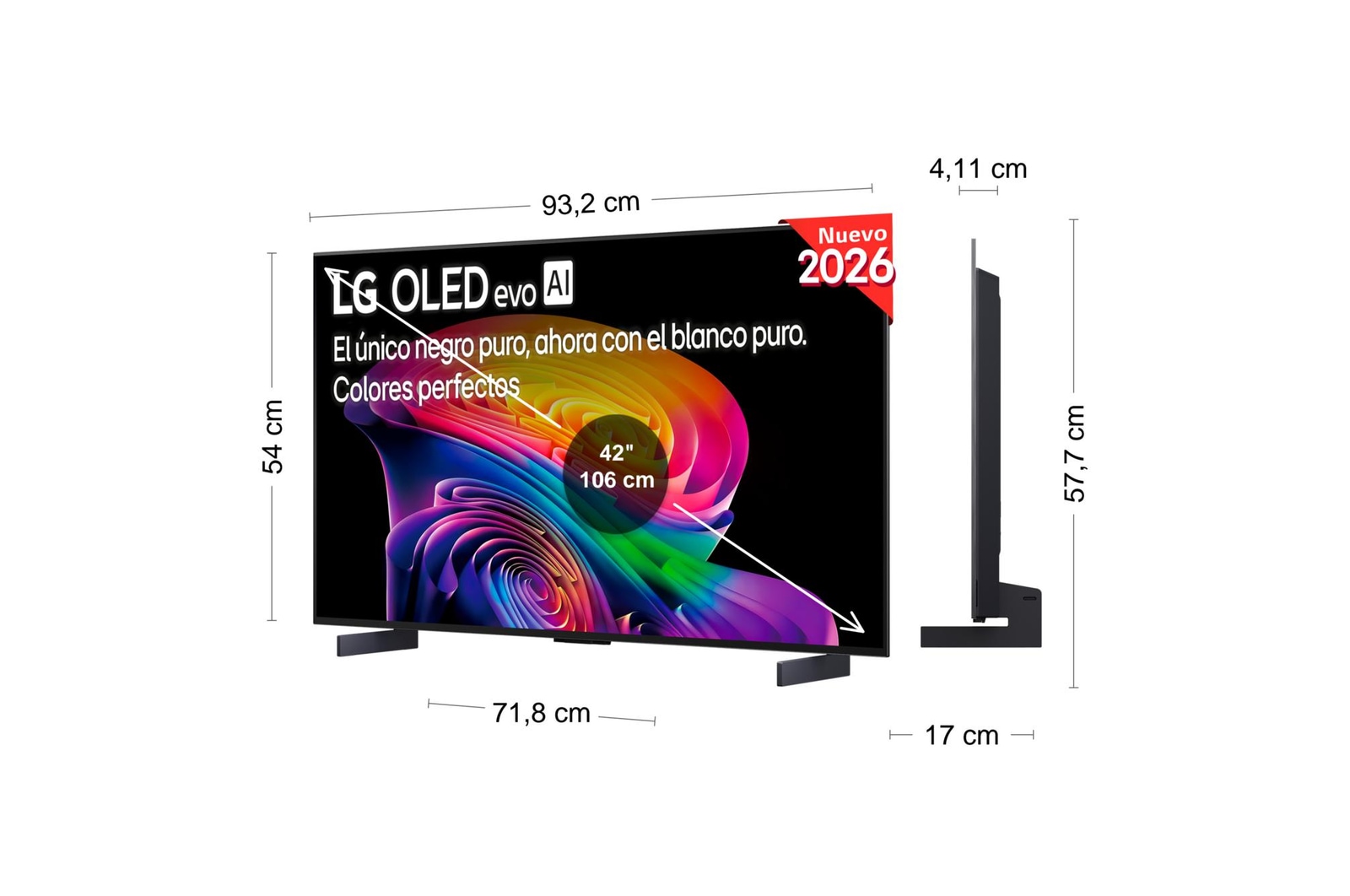 Smart TV LG OLED evo AI C6 42 pulgadas 4K 2026
