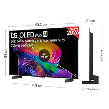 Smart TV LG OLED evo AI C6 42 pulgadas 4K 2026  