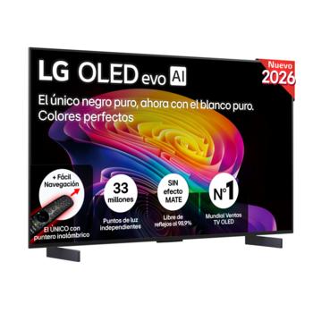 Vista frontal de Smart TV LG OLED evo AI C6 42 pulgadas 4K 2026 OLED42C6ELB