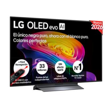Vista frontal de Smart TV LG OLED evo AI C6 48 pulgadas 4K 2026 OLED48C64LA