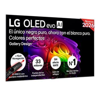 Vista frontal de Smart TV LG OLED evo AI G6 77 pulgadas 4K 2026 OLED77G68LW