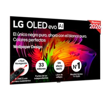 Vista frontal de Smart TV LG OLED evo AI W6 Wallpaper 77 pulgadas 4K Sin Reflejos | 2026 - OLED77W69LA | LG ES OLED77W69LA