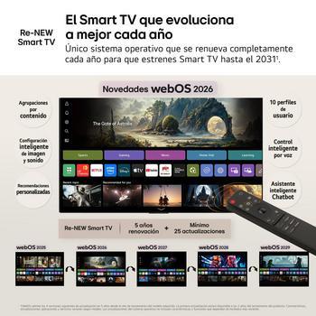 Smart TV LG OLED evo AI W6 Wallpaper 77 pulgadas 4K Sin Reflejos | 2026 - OLED77W69LA | LG ES