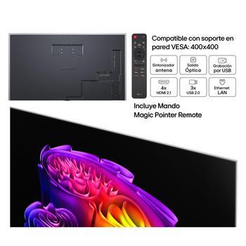 LG OLED evo AI G6 shown in front and side views highlights an 83-inch display with a 1847 mm-wide screen, 1057 mm screen height, 1115 mm height with stand, a 28 mm depth, and a stand footprint measuring 501 by 321 mm.