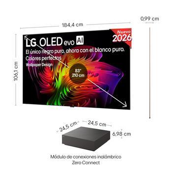 Smart TV LG OLED evo AI W6 Wallpaper 77 pulgadas 4K Sin Reflejos | 2026 - OLED83W69LA| LG ES