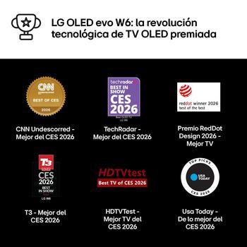Smart TV LG OLED evo AI W6 Wallpaper 77 pulgadas 4K Sin Reflejos | 2026 - OLED83W69LA| LG ES